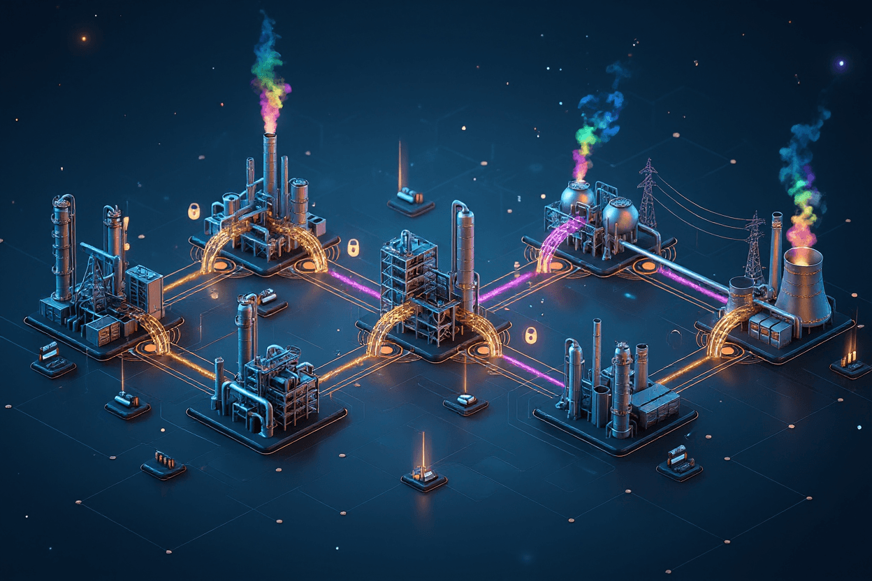 Secure control system data exchange between production sites