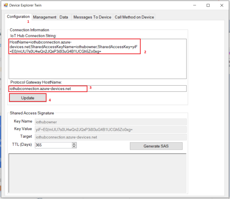 Configuring IoT HuB Connection in Device Explorer | Integration Objects