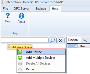 integration objects OPC Server for SNMP