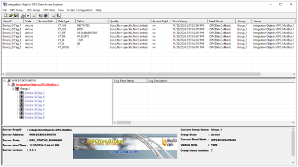 Read Modbus Data from an OPC Client via OPC Server for Modbus