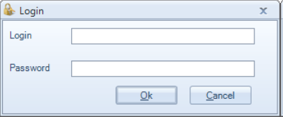 OPC Easy Archiver login window shown when opening the configuration GUI with authentication enabled
