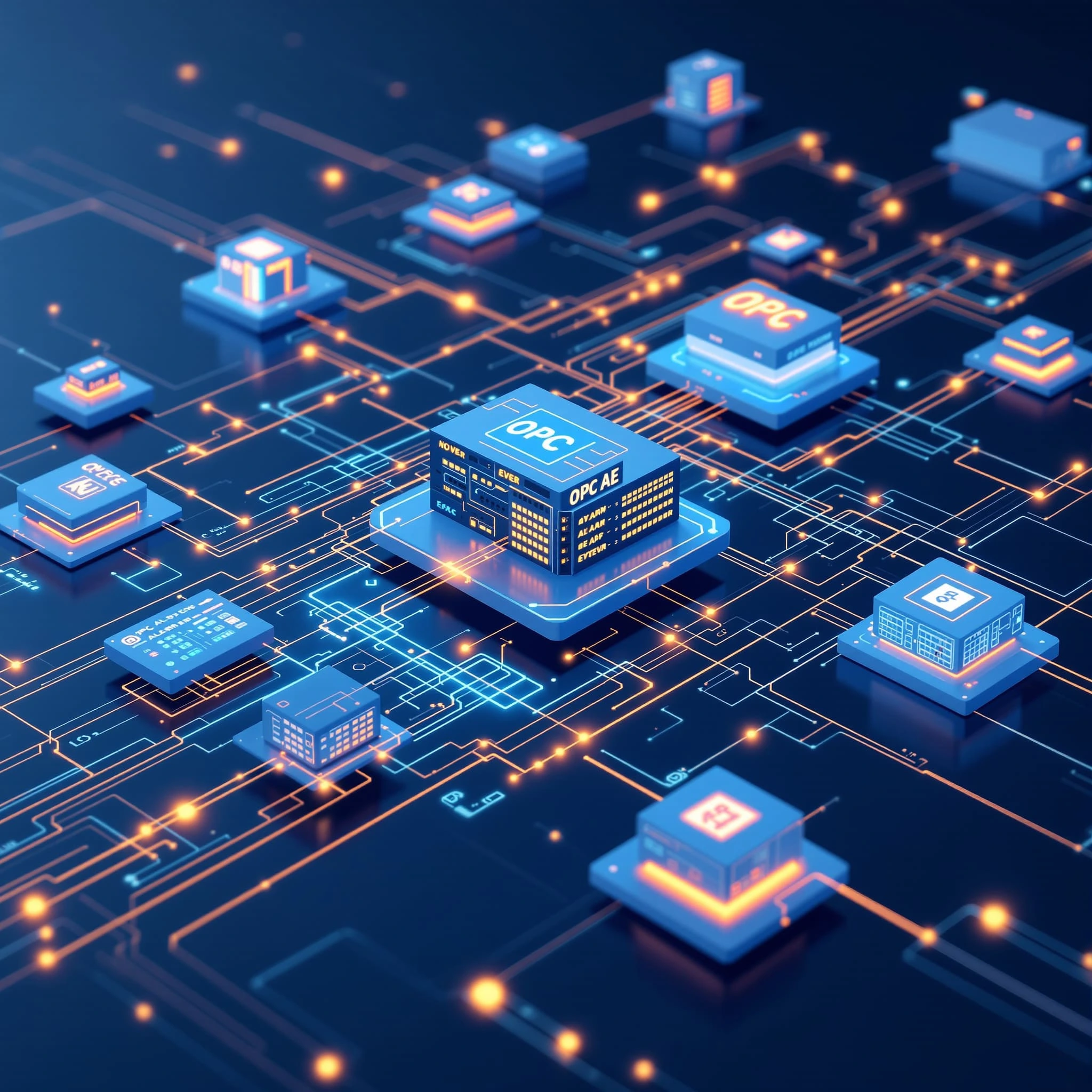 OPC AE Test Client monitoring OPC Alarms and Events communication between OPC AE servers and industrial systems